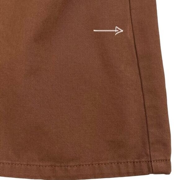 NWT SUNDAY BEST Aritzia Jaden 7" High Waisted Chino Shorts Sz 4 Epicurean Brown - Picture 7 of 9
